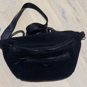 DKNY Plush Black Crossbody Bag